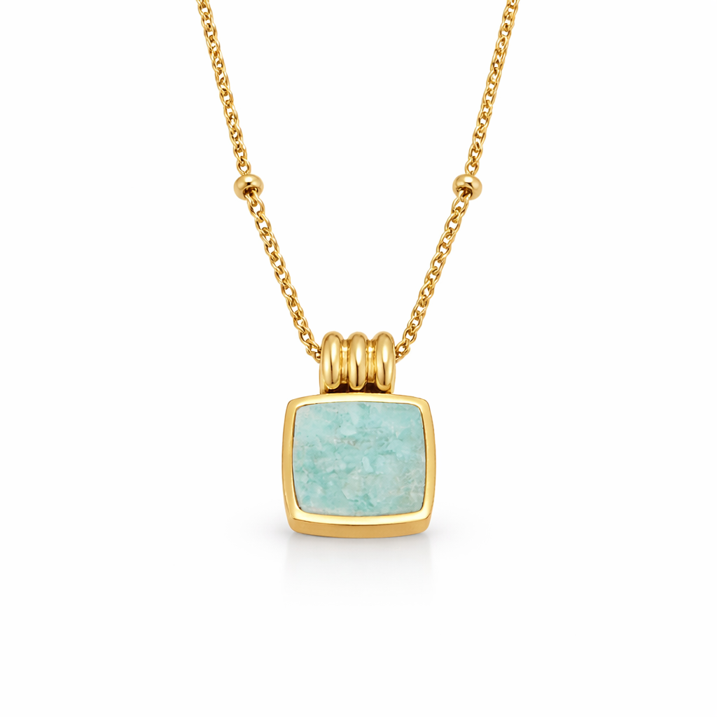 Collana Lucia con pendente verde
