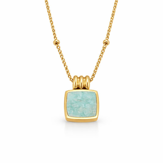 Collana Lucia con pendente verde