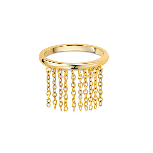 Gold Plated Fringe Ring