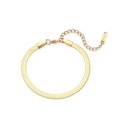 Bracciale a Catena Piatta Rigata