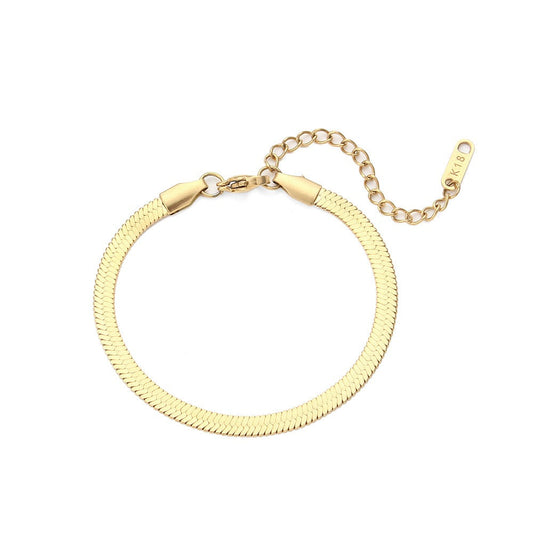 Bracciale a Catena Piatta Rigata
