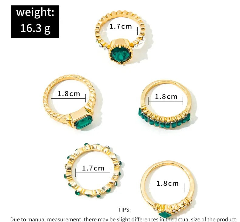 Set Anelli Smeraldo Johana