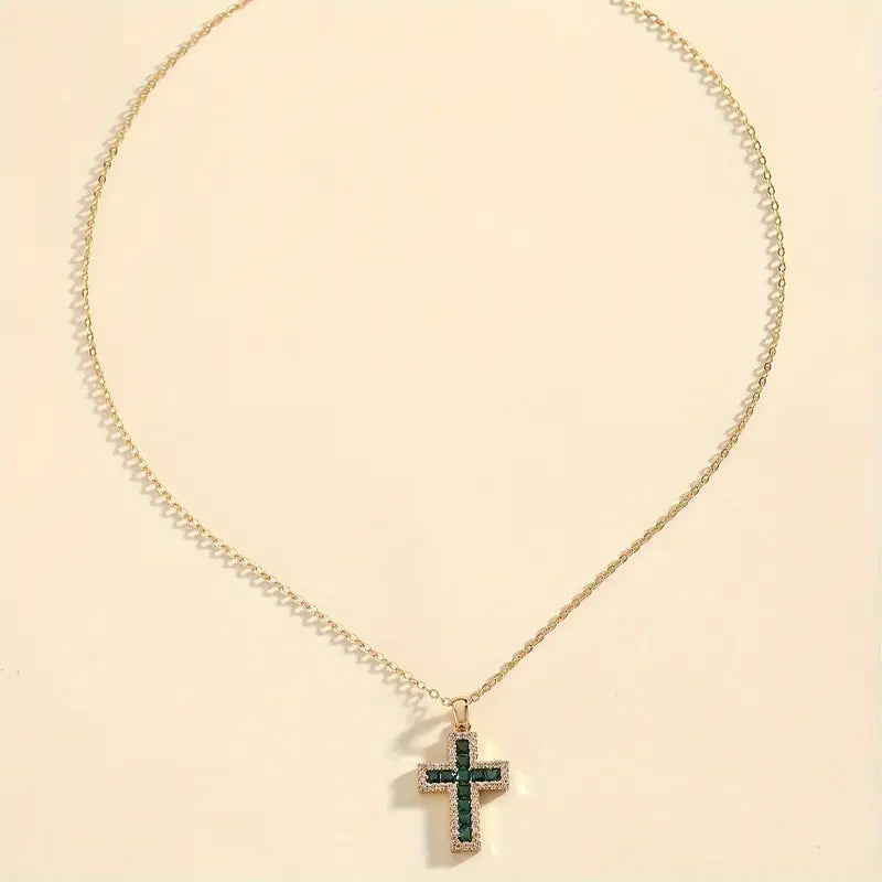 Ciondolo Croce Smeraldo Alena