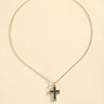Ciondolo Croce Smeraldo Alena