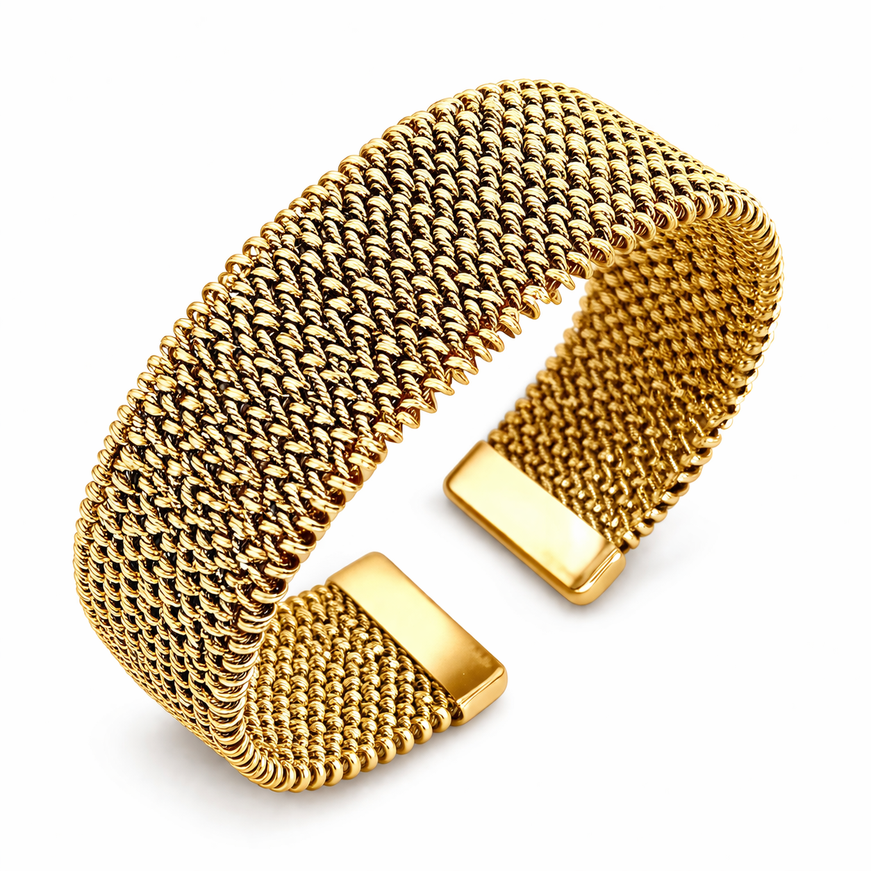 Bracciale in maglia dorata vintage