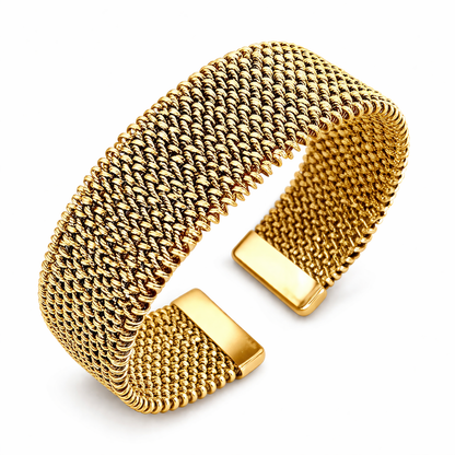 Bracciale in maglia dorata vintage