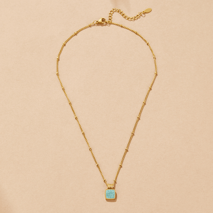Collana Lucia con pendente verde